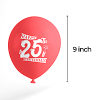 Make Your 25th Birthday Celebration Extra Special With Our Combo Kit Of 30pcs Printed Balloons And A Banner Pack Of 31pcs