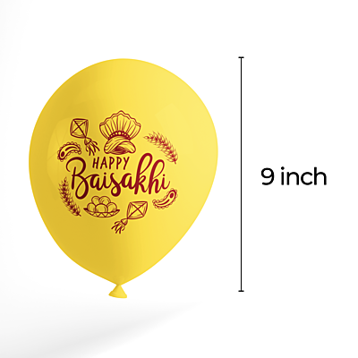 The Magic Balloons - Baisakhi Celebrations 30 Pcs Red Yellow White Balloons Baisakhi Party Decorations for Home & office.