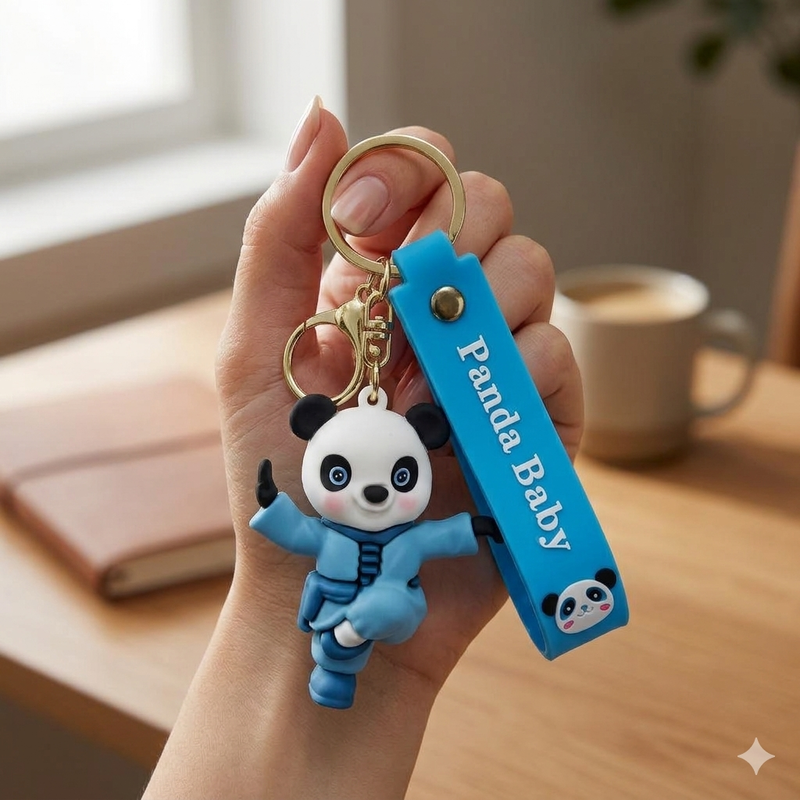Baby Panda silicone , Rubber Key Chain