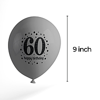 The Magic Balloons- 60th Birthday Balloons Decorations - Pack of 30 Black, Gold & Silver Balloons for Men & Women - Premium Helium Quality Birthday Party Supplies-181159