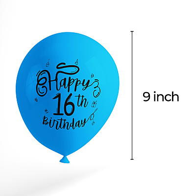 The Magic Balloons- Happy 16th Birthday Balloons pack of 30-181283