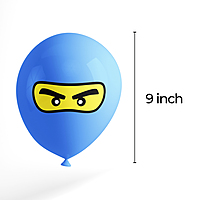 The Magic Balloons Store- Printed Ninja Eyes Theme Balloons For Theme Parties Kid Room Decor Children Day With Multicolor Balloons Pack Of 10pcs- 181603