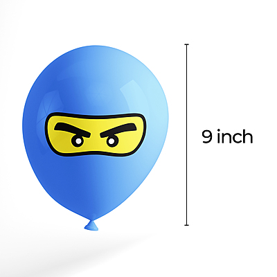 The Magic Balloons Store- Printed Ninja Eyes Theme Balloons For Theme Parties Kid Room Decor Children Day With Multicolor Balloons Pack Of 10pcs- 181603