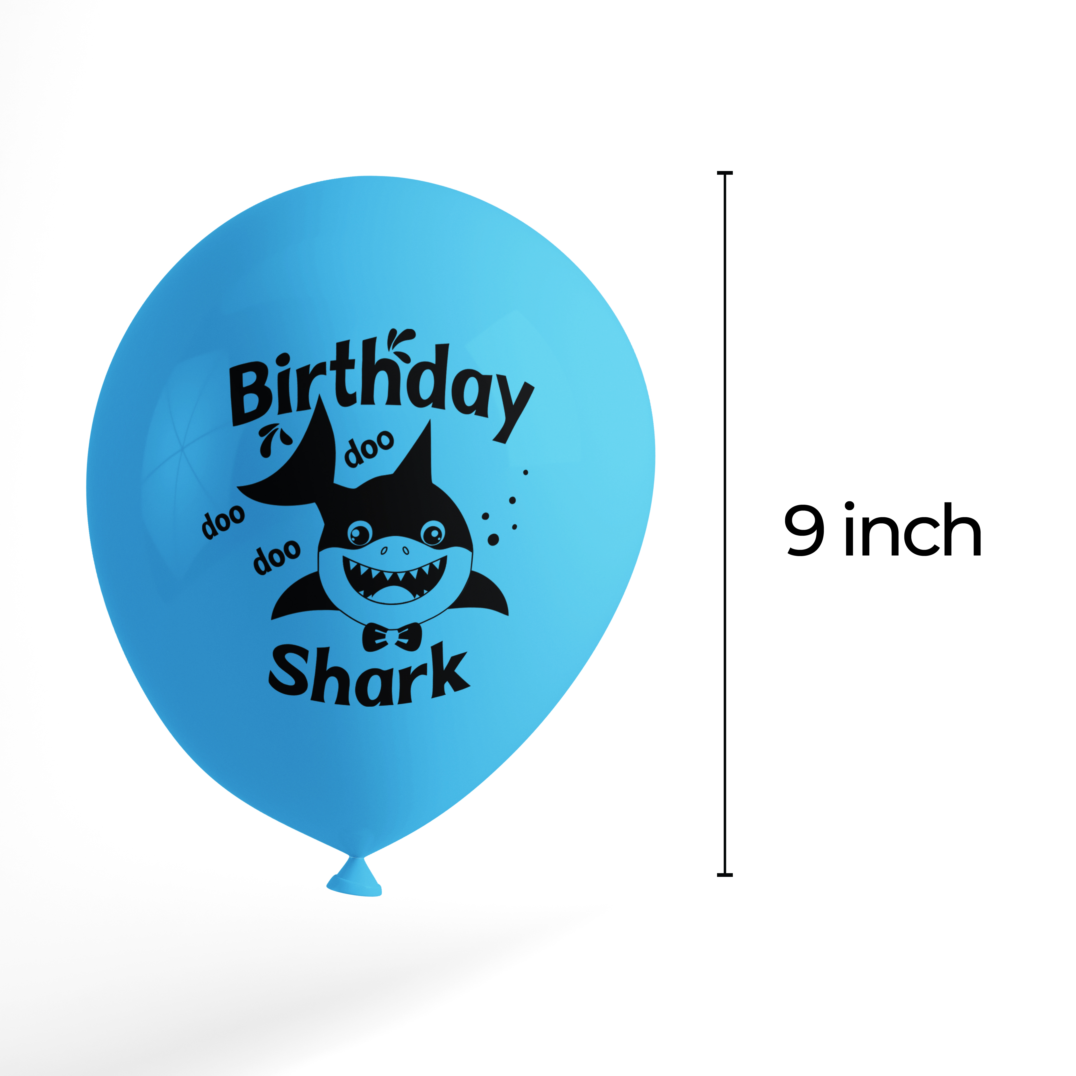 The Magic Balloons-Make a Splash with Baby Shark Themed Happy Birthday Balloons - Pack of 30 Latex Balloons in Pink, Blue, and Yellow for Fun and Colorful Party Decoration and Supplies