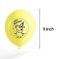 The Magic Balloons -Happy Birthday Peppa Pig latex balloons Peppa Pig Birthday Party decoration/Peppa Pig theme decoration Multicolor balloons pack of 30 pcs Multicolour balloons-181443