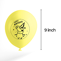 The Magic Balloons -Happy Birthday Peppa Pig latex balloons Peppa Pig Birthday Party decoration/Peppa Pig theme decoration Multicolor balloons pack of 30 pcs Multicolour balloons-181443