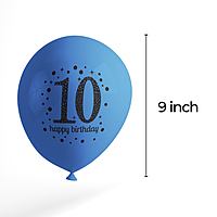 The Magic Balloons- Happy 10th Birthday Balloons pack of 100- 181233