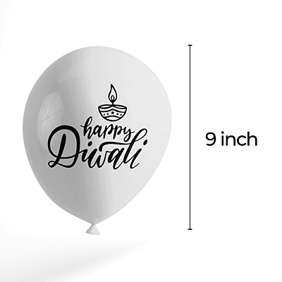 The Magic Balloons Store-Happy Diwali customized Decoration Balloons for Diwali, Diwali decorations/Party supplies for Home/Office/Shop Pack of 30 multicolour Gold, silver metallic red balloons-181473