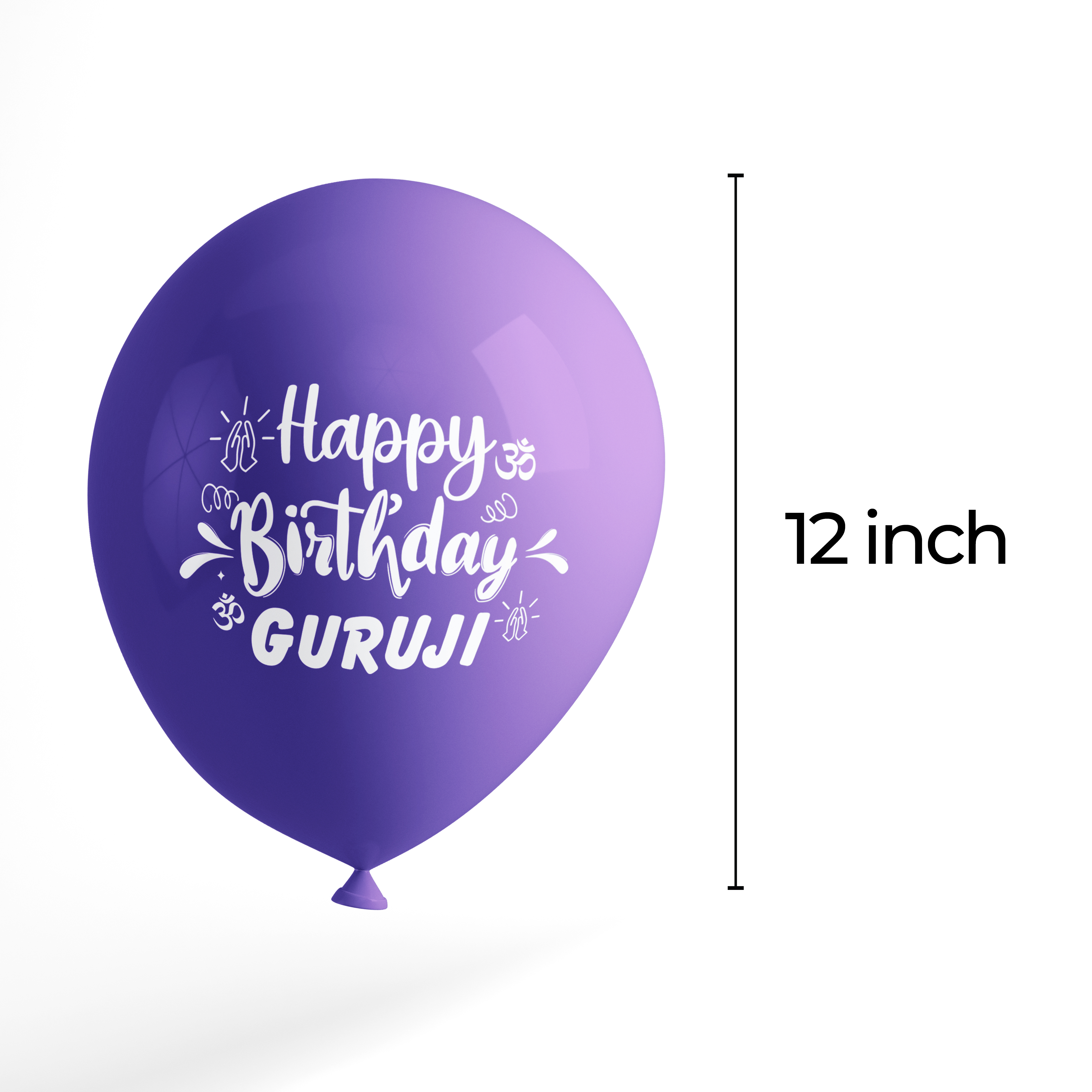 The Magic Balloons - Set of 30 pcs Celebrate the special day Of Guruji Birthday Printed 12" Balloons Multicolor Metallic Balloons with Guru ji Photo and 4 other design