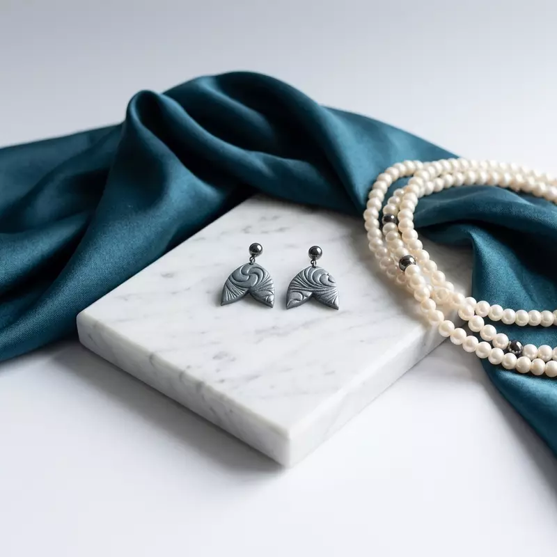Obsidian Winged Drop Earrings
