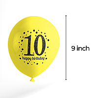 The Magic Balloons- Happy 10th Birthday Balloons pack of 50- 181231