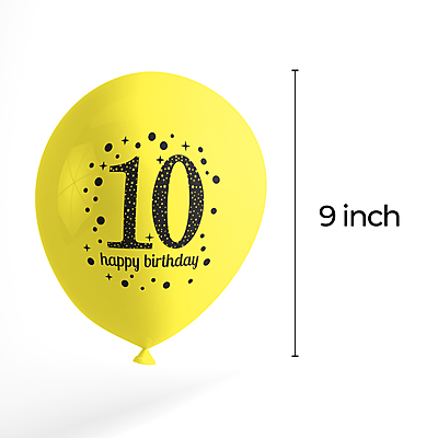 The Magic Balloons- Happy 10th Birthday Balloons pack of 50- 181231