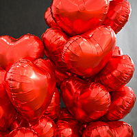 The Magic Balloons Store 18" Red Heart Shape Party Decorative Foil Balloon - Pack of 6 -181277