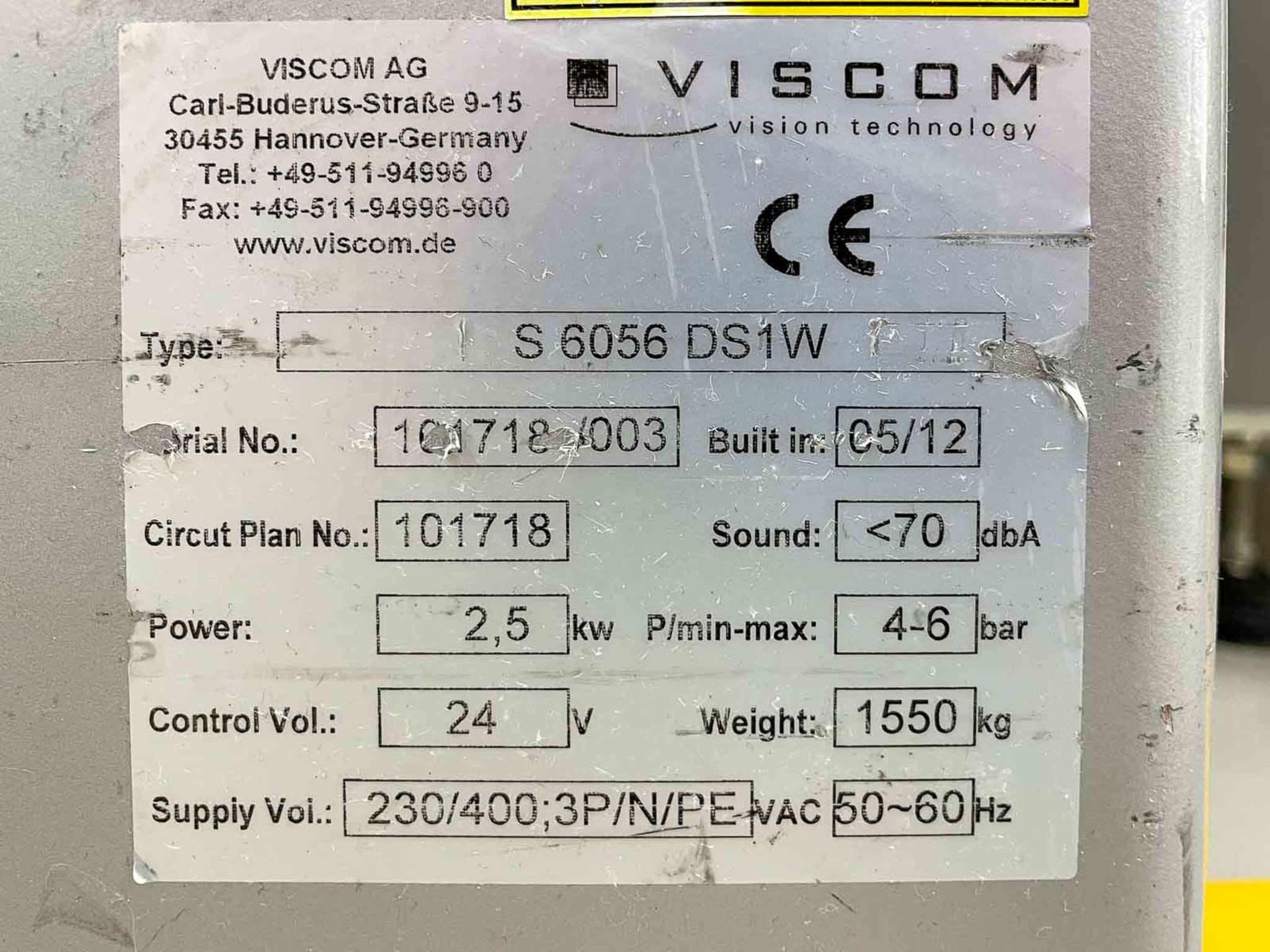 AOI System VISCOM, S6056 DS1W, year 2012, SKU106
