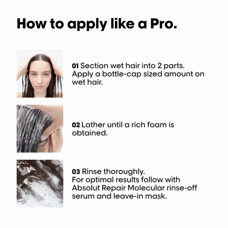 Loreal Absolute Repair Molecular Shampoo 300 ml