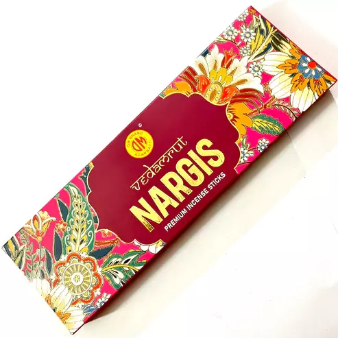 Om Brand VEDAMRUT NARGIS Premium Incense Sticks 50g