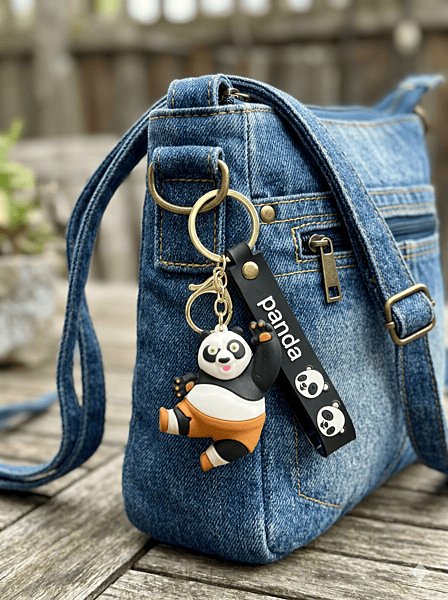 Cute Baby Panda 3D Keychain | Keyring & Quirky Bag Charm | Hard Silicone