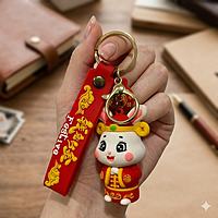 3D lunar-festive and character-themed Rubber keychains