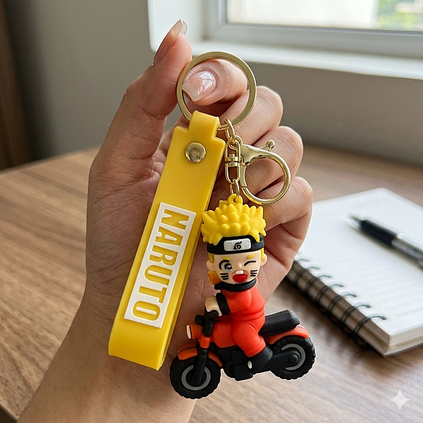 Nurto on Bike , Rubber Key Chain