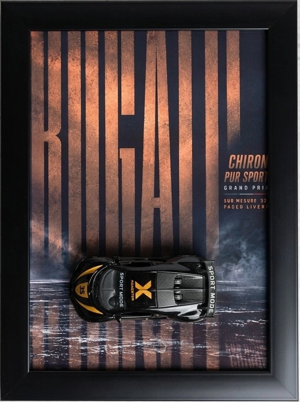Bugati Die Cast Car Frame , A4