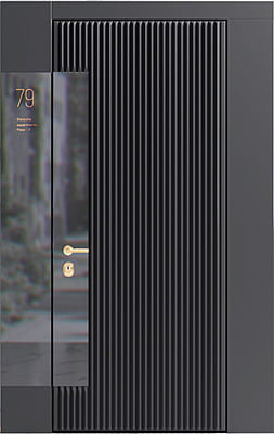 Modern 3D HDHMR Door with Vertical Fluted Design