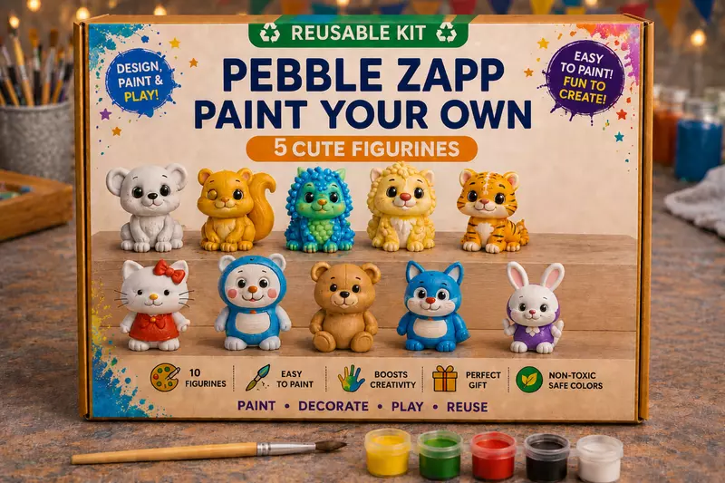 Reusable Cartoon & Cute Animals DIY Painting Kit – Set of 5