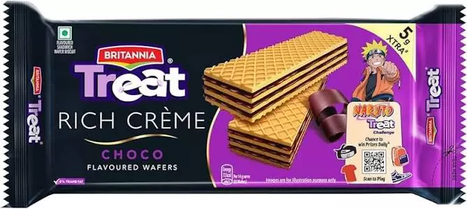 BRITANNIA TREAT CHOCO WAFERS 50GM