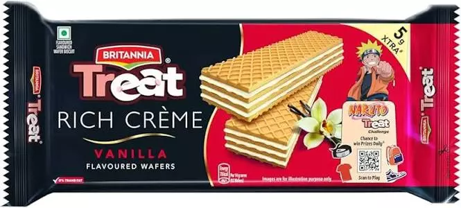 BRITANNIA TREAT VANNILA WAFERS 50GM