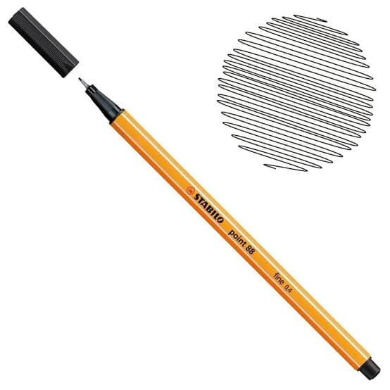 STABILO FINELINER PEN POINT 88/46 BLACK STABILO FINELINER PEN POINT 88/46 BLACK