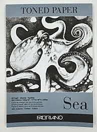 FABRIANO TONED PAPER PAD SEA 120gsm A3