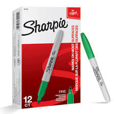 SHARPIE FINE MARKER GREEN PK 12 SHARPIE FINE MARKER GREEN PK 12