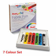 PENTEL PTS07E FABRIC FUN PASTEL DYE STICKS 7 CLR (TWN) PENTEL PTS07E FABRIC FUN PASTEL DYE STICKS 7 CLR (TWN)