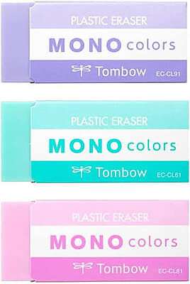 Tombow Mono 3 Colors Eraser Set