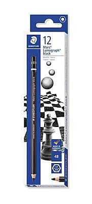 STA 100B LUMOGRAPH BLACK PENCILS - 4B