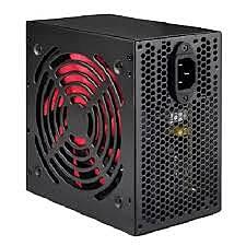 Lapcare Champ LPS‑450S gaming PSU: 450 W output, 24‑pin ATX connector, 2× SATA, 2× IDE cables, built‑in 80 mm cooling fan, overload protection.