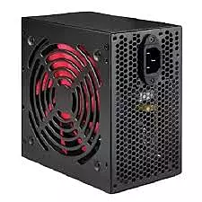 Lapcare Champ LPS‑450S gaming PSU: 450 W output, 24‑pin ATX connector, 2× SATA, 2× IDE cables, built‑in 80 mm cooling fan, overload protection.