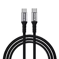 Lapcare Type‑C to Type‑C PD 18 W braided cable (LDCCC 18W): 5 V/3.6 A fast charging, up to 1 Gbps data sync, durable nylon braid & metal shell, 1.2 m length.