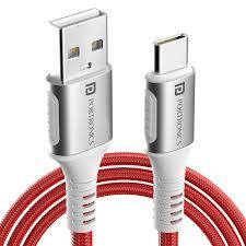 Portronics POR 3087 Konnect Y USB-A to Type-C Cable - | Braided Cable  | 1.5 Meter | Red