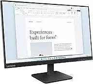 Lenovo L24-4E 24 Inch IPS Monitor – FHD | 100Hz Refresh Rate | 99% sRGB