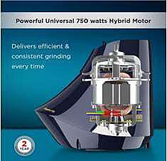 Butterfly Smart Plus 750W Mixer Grinder with 5 Jars | Multipurpose Jars - 3 Stainless Steel,1 PC Juicer Jar & 1 Grind & Store Jar | Heavy Duty Motor