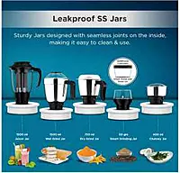 Butterfly Smart Plus 750W Mixer Grinder with 5 Jars | Multipurpose Jars - 3 Stainless Steel,1 PC Juicer Jar & 1 Grind & Store Jar | Heavy Duty Motor