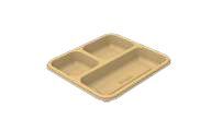 Chuck Disposable Meal Trays - 3 CP Tray
