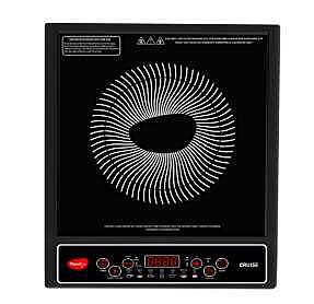 Pigeon by Stovekraft Cruise 1800 watt Induction Cooktop With Crystal Glass,7 Segments LED Display, Auto Switch Off - Black