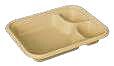 Chuck Disposable Meal Trays - 3 CP Snack Tray