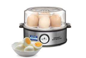 KENT Instant Egg Boiler | 360-Watt | Boil 7 Eggs at a Time | 3 Boiling Modes | Stainless Steel Body, Poaching Tray & Heating Plate | Automatic Power Off