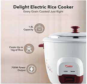 Prestige PRWO 1.8 Liters Red Colour Rice Cooker