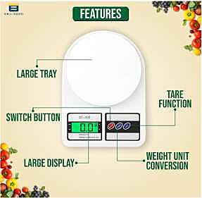 Btag SF-400 Digital Kitchen Weighing Scale | 10Kg x 1g Precision