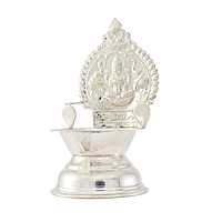 Silver Kamatchi Diya | Traditional Lamp for Pooja & Gifting 33G