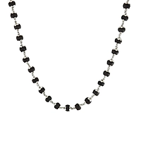 925 Silver Caped Karungali Mala 10mm,54 Beads, 30 Inchs with lab certificate