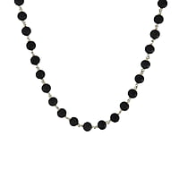 SRIMATHI JEWELLERS 925 Silver Tied Karungali Mala 8mm,54 Beads, 30 Inchs